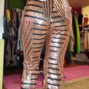 SOLD: Sequin stretch fashion pants